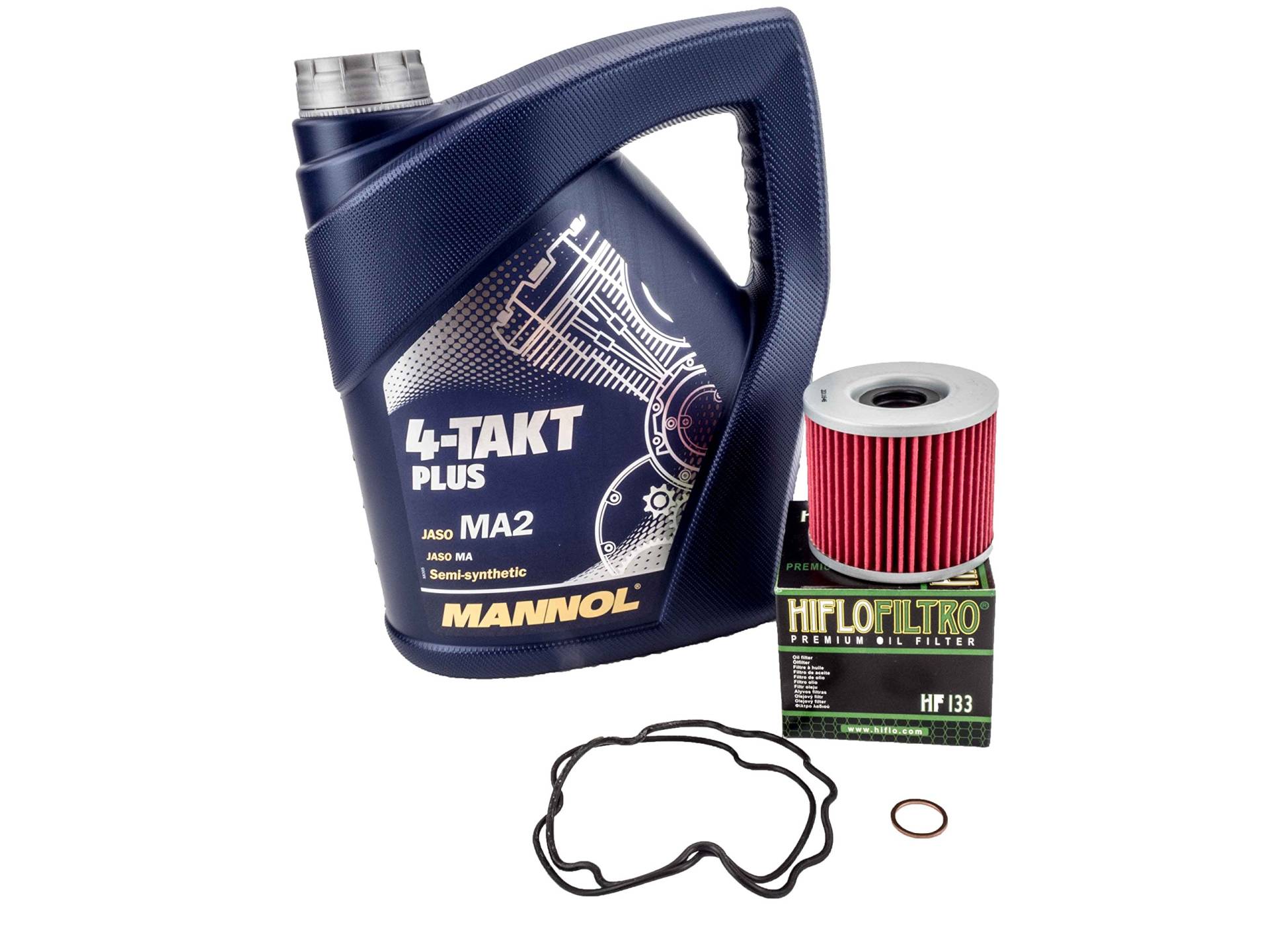 Öl + Ölfilter Ölwechselset passend für Kawasaki ZR-7S ZR750F / H 2001-2003 von MANNOL