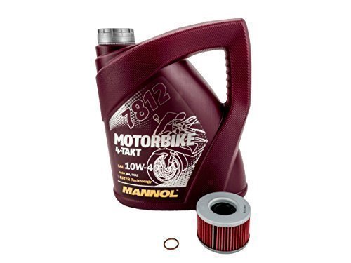 Öl + Ölfilter Set passend für Honda CM400 T NC01 1980-1984 von MANNOL