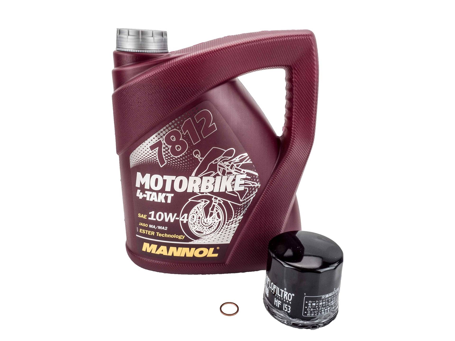 Öl + Ölfilter Set passend für Kawasaki W800 / SPECIAL EDITION EJ800A 2011- von MANNOL