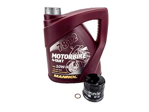 Öl + Ölfilter Set passend für Kymco 400 MXU Maxxer 2008-2012 von MANNOL