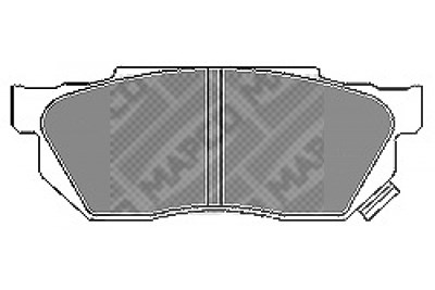 Mapco Bremsbeläge vorne (Satz) [Hersteller-Nr. 6247] für Honda von MAPCO