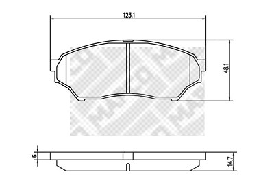 Mapco Bremsbelagsatz, Scheibenbremse [Hersteller-Nr. 6850] für Mitsubishi von MAPCO