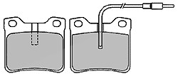 Mapco Bremsbelagsatz mit Warnkontakt hinten [Hersteller-Nr. 6587] für Mercedes-Benz von MAPCO