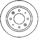 Mapco 1x Bremsscheibe Hinterachse VOLL [Hersteller-Nr. 15575] für Kia von MAPCO