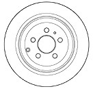 Mapco Bremsscheibe Hinterachse Voll [Hersteller-Nr. 15044] für Citroën, Fiat, Lancia, Peugeot von MAPCO