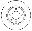 Mapco Bremsscheibe Hinterachse Voll [Hersteller-Nr. 15307] für Citroën von MAPCO