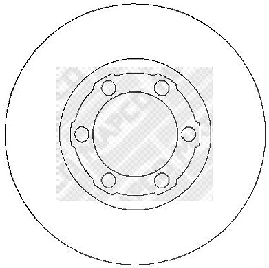 Mapco 1x Bremsscheibe [Hersteller-Nr. 15250] für Mitsubishi von MAPCO