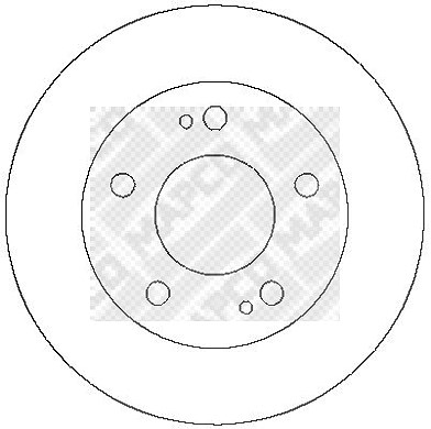 Mapco 1x Bremsscheibe Vorderachse Belüftet [Hersteller-Nr. 15252] für Mitsubishi von MAPCO