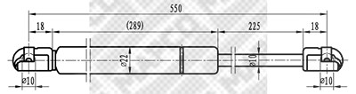 Mapco Gasfeder, Koffer-/Laderaum [Hersteller-Nr. 91607] für Ford von MAPCO