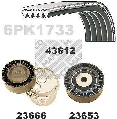 Mapco Keilrippenriemensatz [Hersteller-Nr. 23616] für BMW von MAPCO