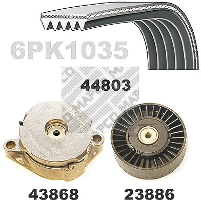 Mapco Keilrippenriemensatz [Hersteller-Nr. 73803] für Seat, VW von MAPCO