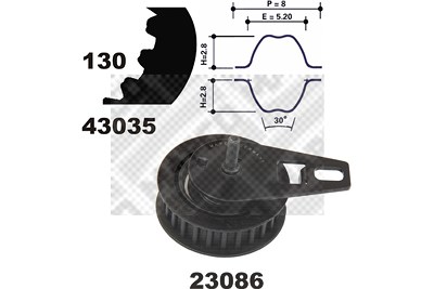 Mapco Zahnriemensatz [Hersteller-Nr. 23035] für Alfa Romeo, Lancia von MAPCO