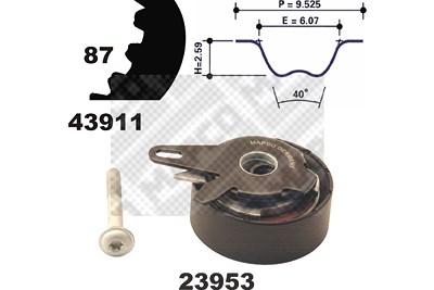 Mapco Zahnriemensatz [Hersteller-Nr. 23911] für Audi, Skoda, VW von MAPCO