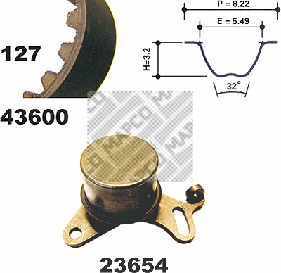 Mapco Zahnriemensatz [Hersteller-Nr. 23600] für BMW von MAPCO