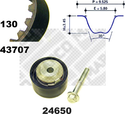 Mapco Zahnriemensatz [Hersteller-Nr. 23631] für Ford von MAPCO