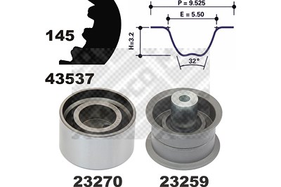 Mapco Zahnriemensatz [Hersteller-Nr. 23537] für Nissan von MAPCO