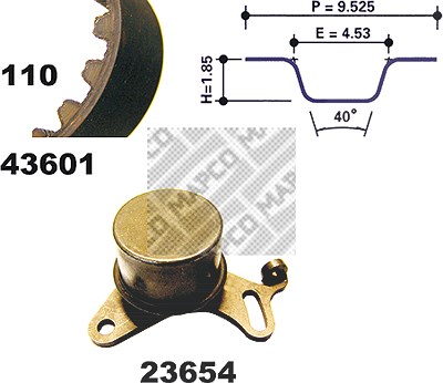 Mapco Zahnriemensatz [Hersteller-Nr. 23601] für BMW von MAPCO