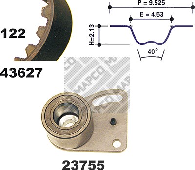 Mapco Zahnriemensatz [Hersteller-Nr. 23627] für Ford von MAPCO