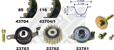 Mapco Zahnriemensatz [Hersteller-Nr. 23704] für Ford von MAPCO