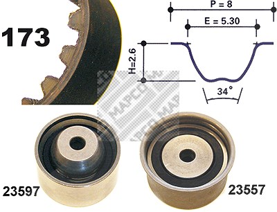 Mapco Zahnriemensatz [Hersteller-Nr. 73540] für Hyundai, Kia von MAPCO