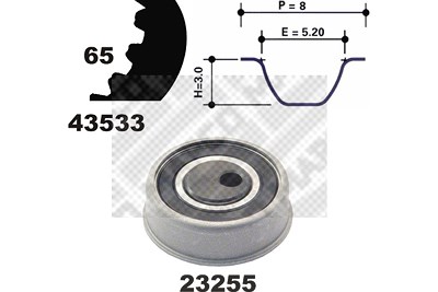 Mapco Zahnriemensatz [Hersteller-Nr. 23533] für Hyundai, Kia, Mitsubishi von MAPCO