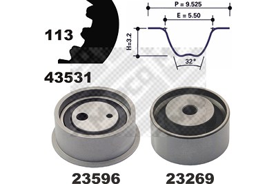 Mapco Zahnriemensatz [Hersteller-Nr. 23531] für Hyundai, Kia von MAPCO