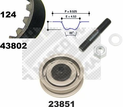 Mapco Zahnriemensatz [Hersteller-Nr. 23802] für Audi, Seat, VW von MAPCO