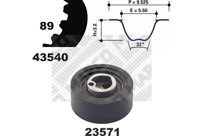 Mapco Zahnriemensatz [Hersteller-Nr. 23540] für Subaru, Suzuki von MAPCO