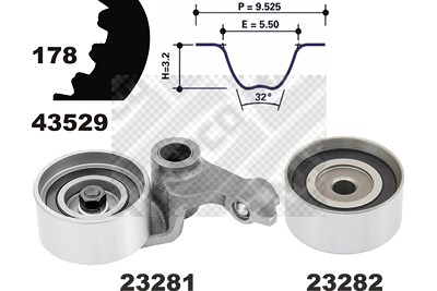 Mapco Zahnriemensatz [Hersteller-Nr. 23529] für Toyota von MAPCO