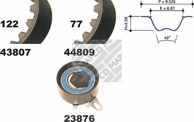 Mapco Zahnriemensatz [Hersteller-Nr. 73809] für VW von MAPCO