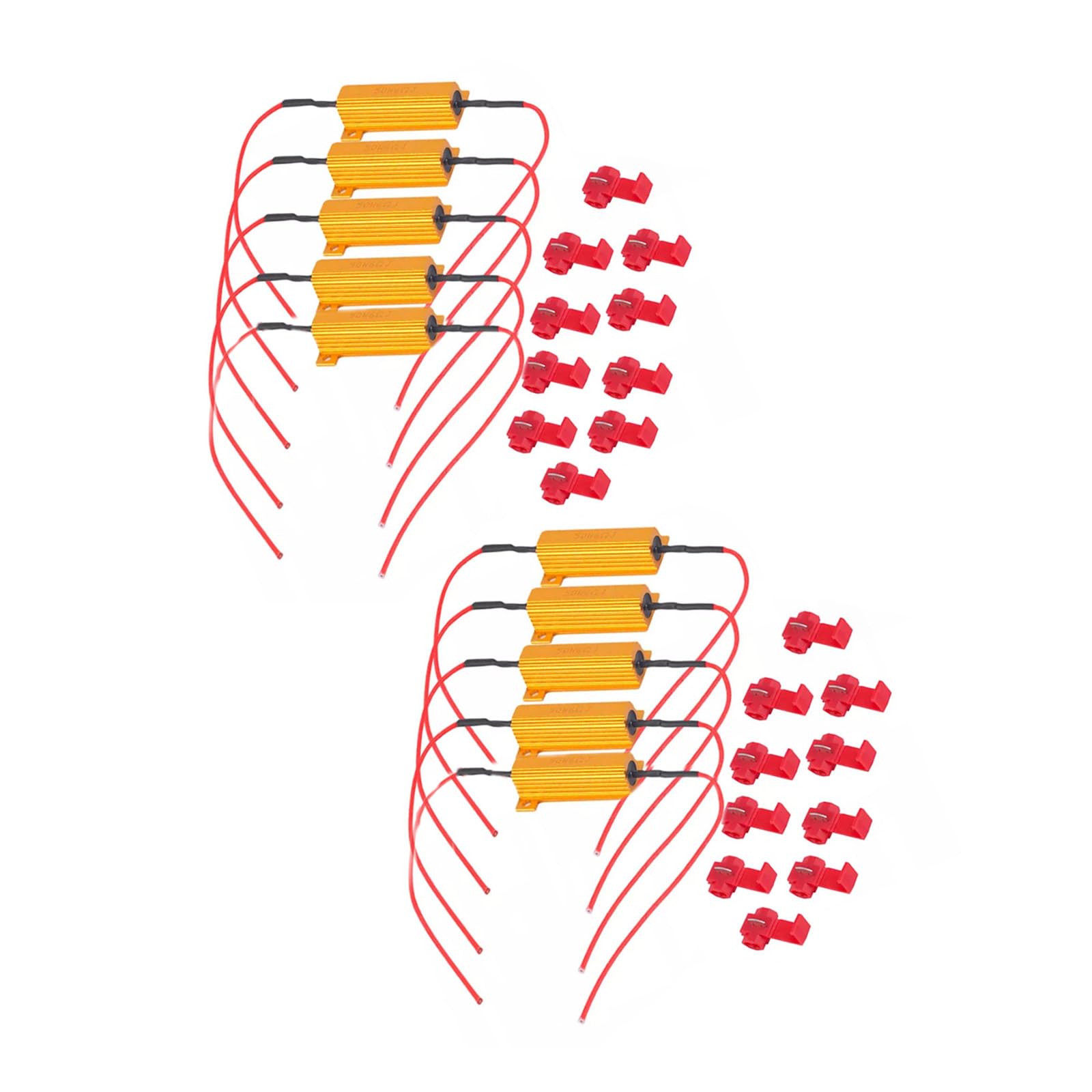 MARCBUSE 6 Ohm 50 W LED-Lastwiderstände reparieren flackernde LED-Blinker oder LED-Kennzeichenbeleuchtung oder Tagfahrlicht, 10 Stück von MARCBUSE
