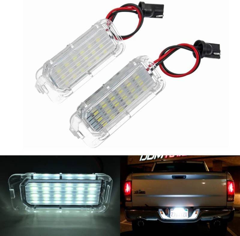 MARCHFA 2 x Kennzeichenbeleuchtung 18 LED SMD LED-Licht hinten Canbus Error Free für Fiesta/Focus/Kuga von MARCHFA