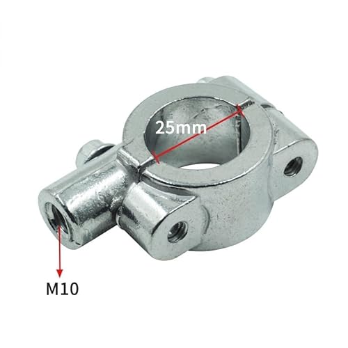 1 stücke M8 M10 25mm Aluminium Motorrad Rückspiegel Lenker Spiegel Halterung Adapter Clamp Basis Universal ATV Quad 4 Wheeler(Silver 25mm-M10) von MARDUFEK