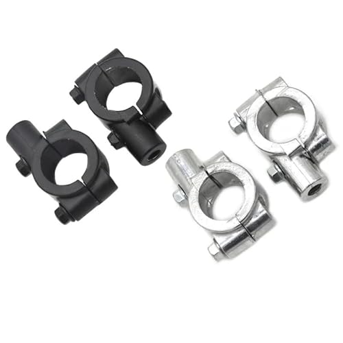 1 x 22 mm M8 M10 Motorrad-Rückspiegel-Halterung, Adapter, Klemmsockel, Baldachin-Halterung, Nachrüstzubehör (M8-Silber) von MARDUFEK