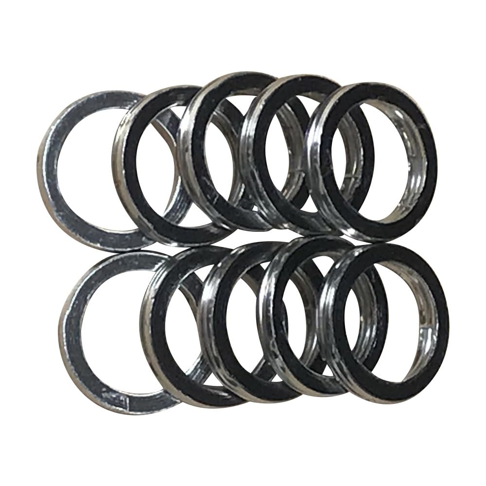 10pcs 46X38X5 45X37X4 44X36X5 43X34X5 42X34X5 40X30X5 39X30X5 Exhaust Pipe Muffler Gasket for ATV Mower Generator Motorcycle(46X38X5) von MARDUFEK