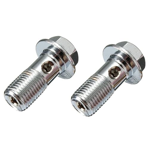 2 x Motorrad-Bremsbolzen aus Edelstahl, M10 x 1,0 mm, Bremssattel-Hauptzylinder von MARDUFEK