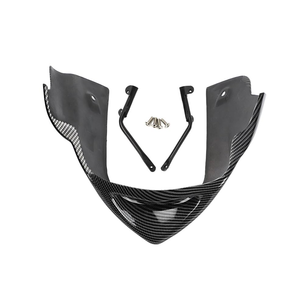 Motorrad-Bauchspoiler für die untere Abdeckung, Bugspoiler, Puntale, schwarz, matt/Kohlefaser-ABS, kompatibel mit Yamaha FZ6 Fazer 600 S2 2004–2010, Teile (Kohlefaser-Farbe) von MARDUFEK