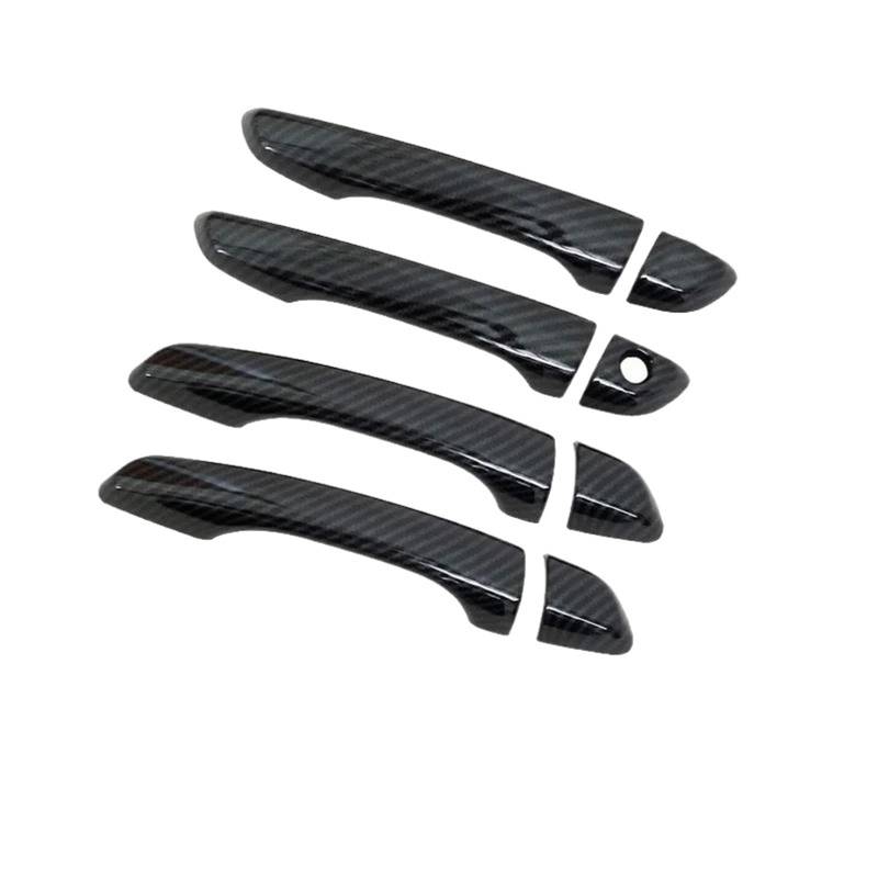 Außengriff Türgriff Auto Für Opel Für Corsa F Für Vauxhall Für Corsa 2020 2021 2022 2023 Chrom Auto Türgriff Abdeckung Trim Ersatz Auto Türgriff (Farbe : Carbon Fiber 4pcs) von MARQI