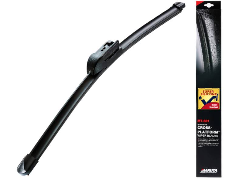 MARUTA Scheibenwischer 450mm - 18" Aero optimierte Perleffekt Silikon Wischerblätter für streifenfreie wasserabweisende Frontscheibe, inkl. universal Adapter Set von MARUTA