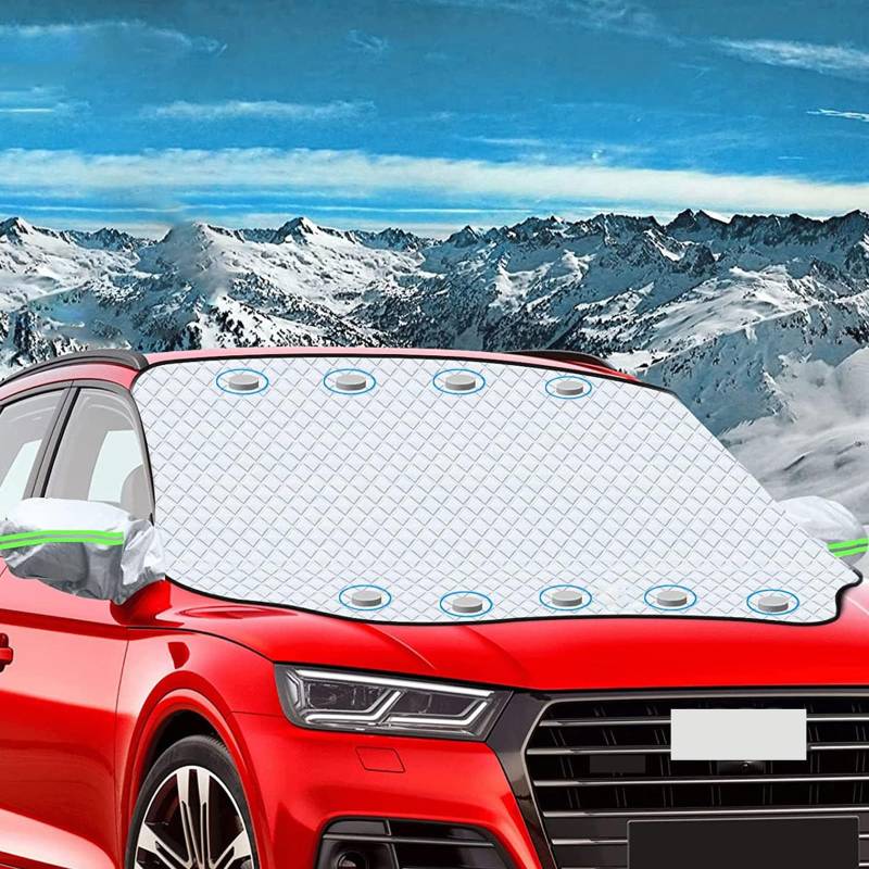 Sonnenschutz Auto Frontscheibe für Skoda Octavia 2012-2019, Frontscheibenabdeckung Scheibenabdeckung 9 Magnet Faltbare Eisschutzfolien Gegen Schnee Staub Frost Autozubehör,A/148 * 116cm von MARXAN