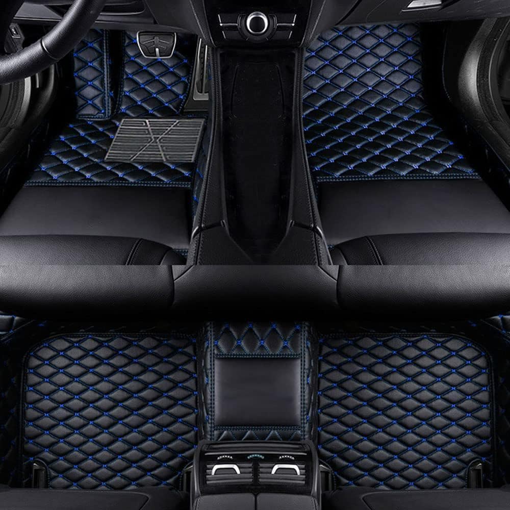 All Inclusive Stil Auto Fußmatten für ACURA TLX First Generation 2015-2017,Allwetter wasserdichte rutschfeste Auto Fussmatten,Black blue von MASDHNOS
