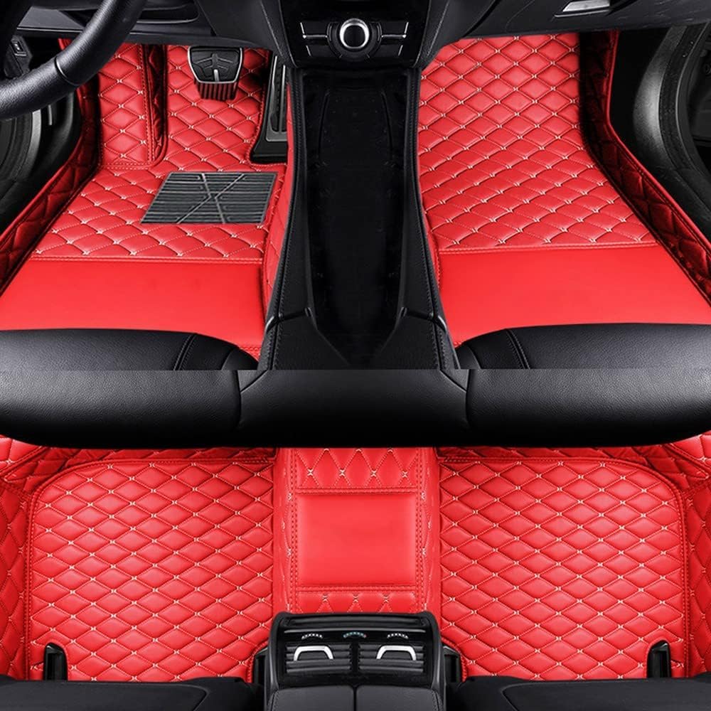All Inclusive Stil Auto Fußmatten für Audi A4 B8 sedan 2007-2015,Allwetter wasserdichte rutschfeste Auto Fussmatten,Red von MASDHNOS