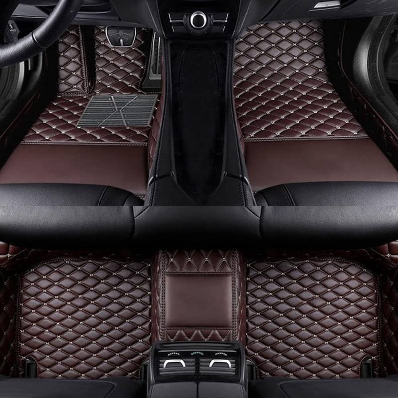 All Inclusive Stil Auto Fußmatten für BMW 2 Series F22 Coupe (2door) 2014-2020,Allwetter wasserdichte rutschfeste Auto Fussmatten,Coffee von MASDHNOS
