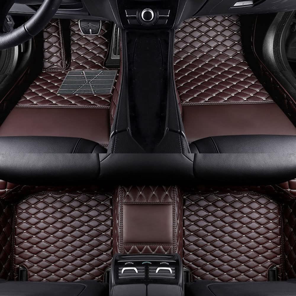 All Inclusive Stil Auto Fußmatten für Mitsubishi Eclipse Cross 2018-2021,Allwetter wasserdichte rutschfeste Auto Fussmatten,Coffee von MASDHNOS