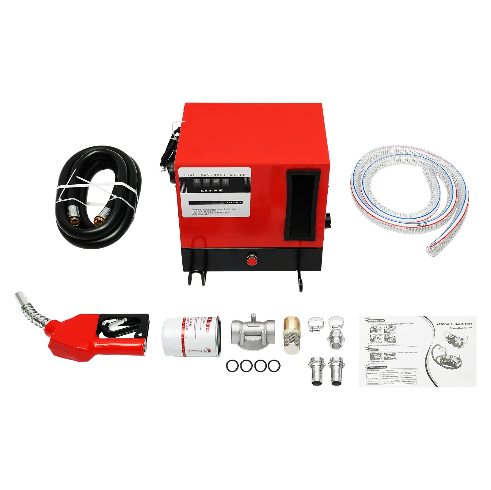 ahxyd - Dieselpumpe,220V 550W Fuelpumpe Umfüllpump Absaugpumpe Kraftstoffpumpe mit Self-Priming Oil Diesel Transfer Pump Automatischer Pistole, Kraftstoffpumpe, Absaugpumpe für PKW, Tankwagen, etc von MASHANGFU