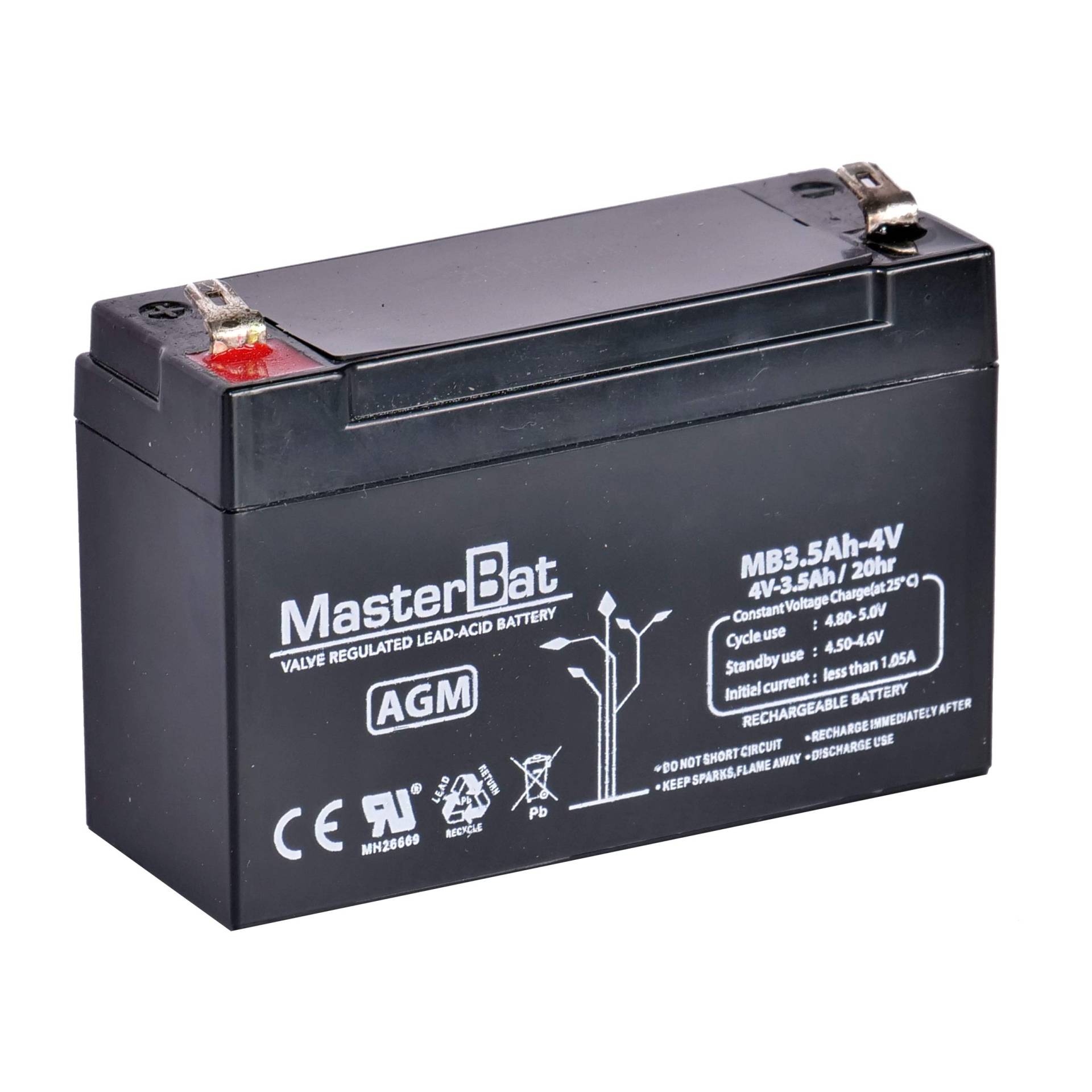 Master U-Power Bleibatterie AGM 3,5 Ah 4 V von Master U-Power