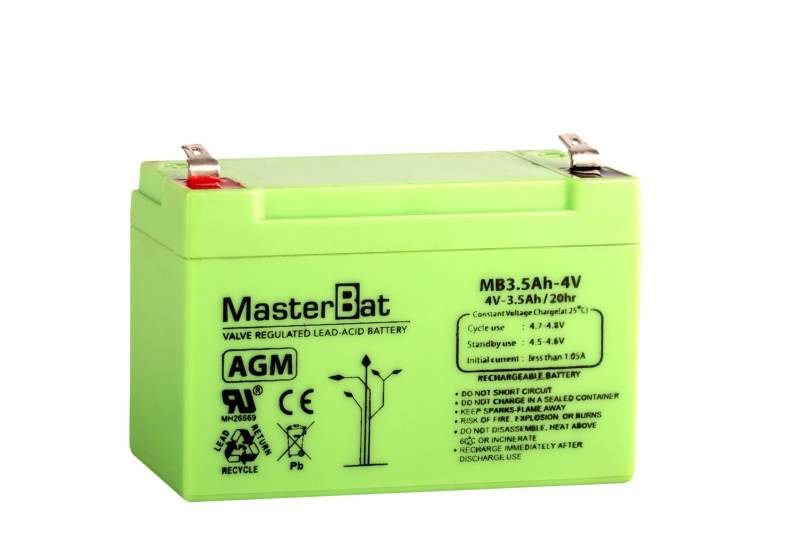 Master U-Power Bleibatterie AGM 3,5 Ah 4 V von Master U-Power