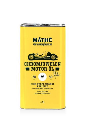 MATHÉ Chromjuwelen Motor Öl 20W-50 (5,0 l) - Mild legiertes mineralisches Motorenöl für Old- und Youngtimer - High Performance Oldtimer-Motoröl mit optimalen Verschleiß- und Korrosionsschutz von MATHY