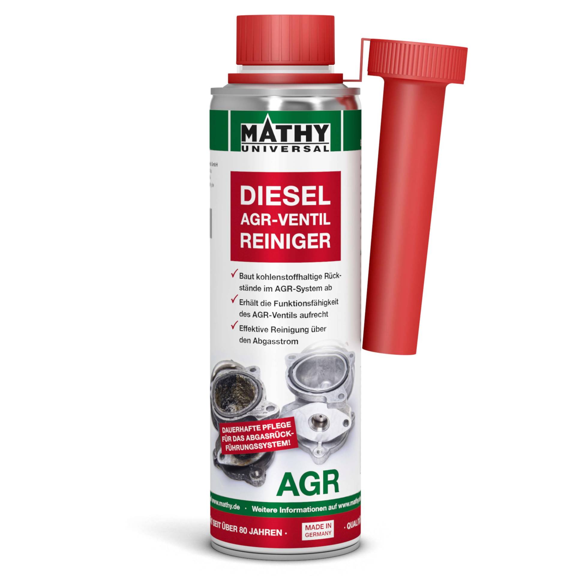 MATHY-AGR Reiniger Diesel - Diesel Systemreiniger für Dieselmotoren mit Abgasrückführungsventil - AGR-Ventil Reiniger - Diesel Additiv, 300 ml von MATHY