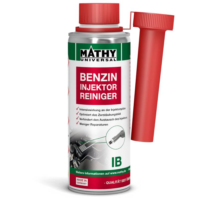 MATHY-IB Injektoren Reiniger Benzin (200 ml) - hochwirksames Benzin Additiv zur Reinigung der Einspritzdüsen im Benzinmotor - Einspritzdüsen Reiniger von MATHY